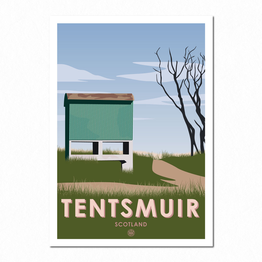 'Tentsmuir Hut' Print